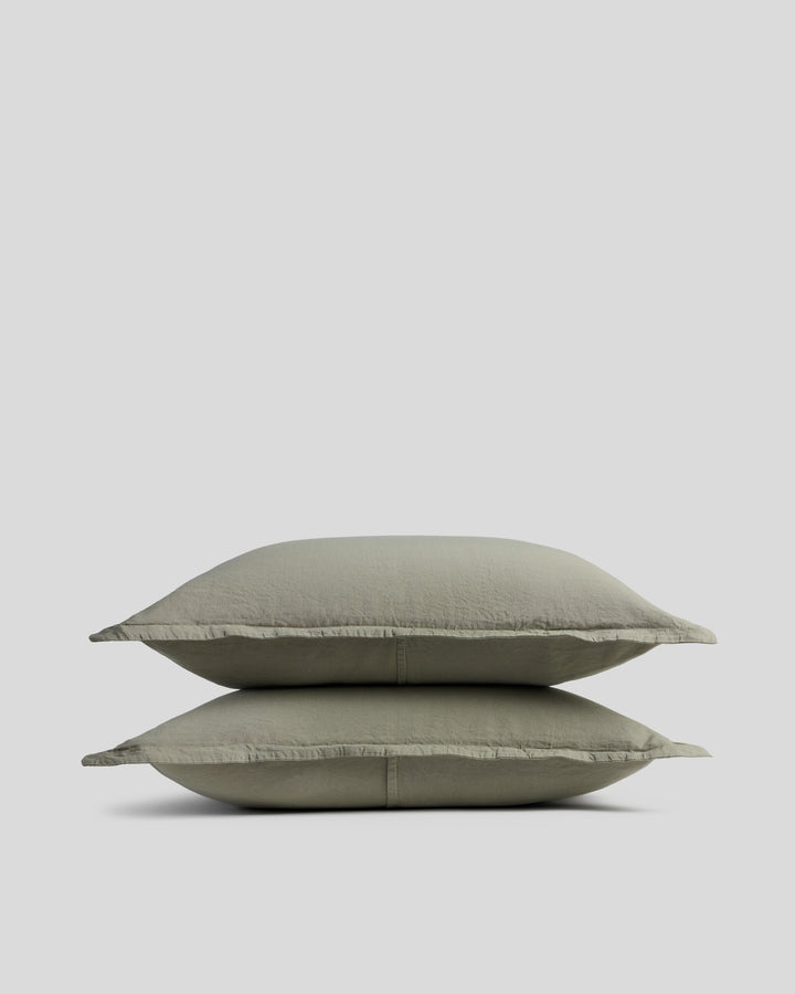 Linen Tencel Sham Set - FINAL SALE (Moss)